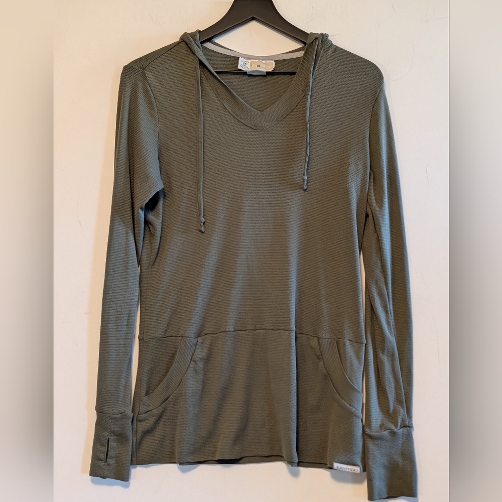 Exofficio Olive Green Girls Lg Lightweight Hooded Sporty Trail Bug Repellent